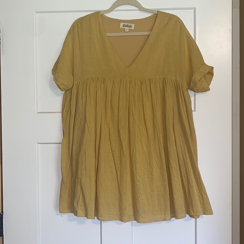 Yellow baby doll dress